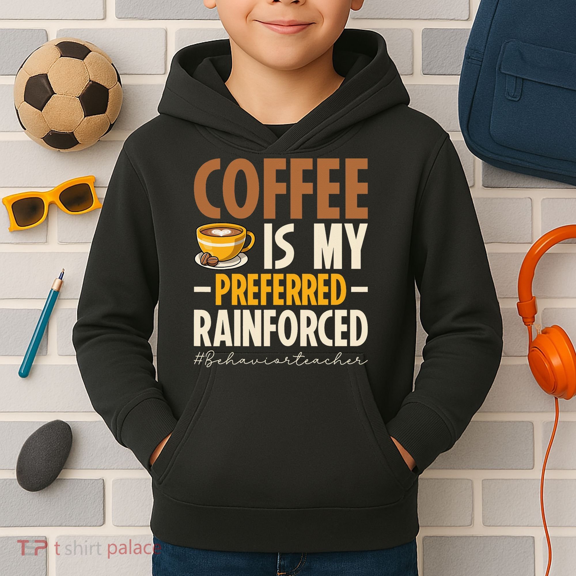 Coffee Is My Preferred Reinforcer Behavior Teacher ABA Kids Hoodie