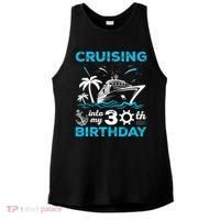 Cruising Into My 30th Birthday 30 Year Old Cruise Birthday Ladies PosiCharge Tri-Blend Wicking Tank thumb 0