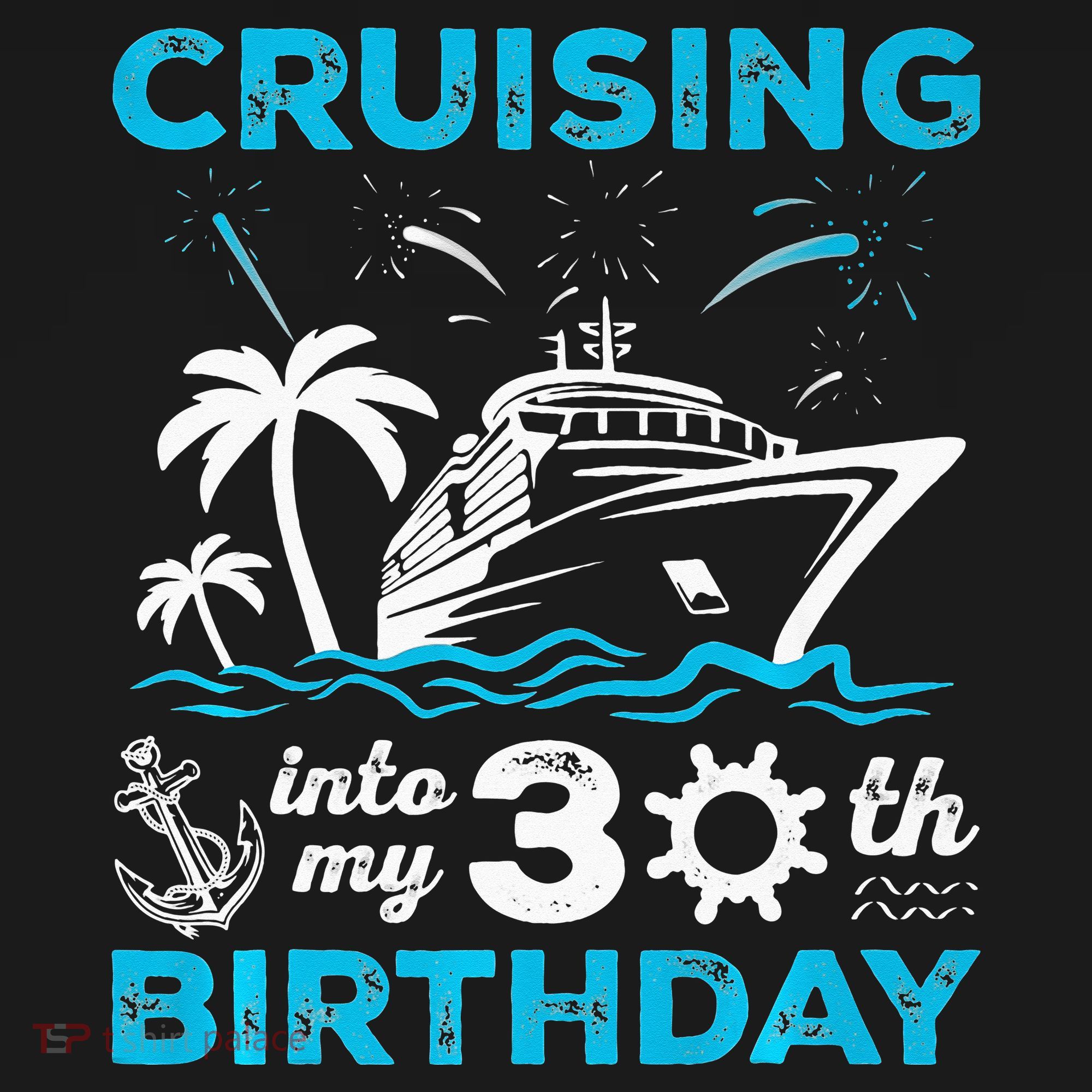 Cruising Into My 30th Birthday 30 Year Old Cruise Birthday Mousepad