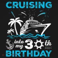 Cruising Into My 30th Birthday 30 Year Old Cruise Birthday Ornament thumb 1