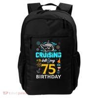 Cruising Into My 75 Year Old Birthday Squad 75th Cruise Bday Backpack thumb 0