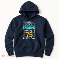 Cruising Into My 75 Year Old Birthday Squad 75th Cruise Bday Hoodie thumb 0