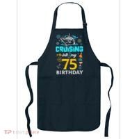 Cruising Into My 75 Year Old Birthday Squad 75th Cruise Bday Apron thumb 0