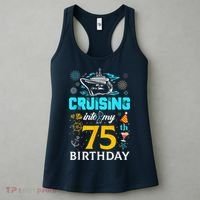 Cruising Into My 75 Year Old Birthday Squad 75th Cruise Bday Women's Tank Top thumb 3