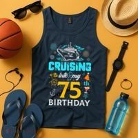Cruising Into My 75 Year Old Birthday Squad 75th Cruise Bday Tank Top thumb 4