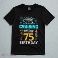 Cruising Into My 75 Year Old Birthday Squad 75th Cruise Bday T-Shirt thumb 5