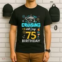 Cruising Into My 75 Year Old Birthday Squad 75th Cruise Bday T-Shirt thumb 6