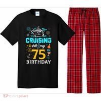 Cruising Into My 75 Year Old Birthday Squad 75th Cruise Bday Pajama Set thumb 0