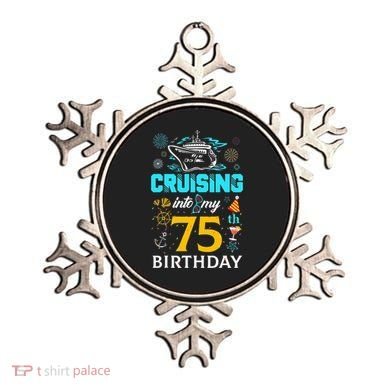 Cruising Into My 75 Year Old Birthday Squad 75th Cruise Bday Ornament
