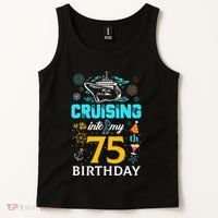 Cruising Into My 75 Year Old Birthday Squad 75th Cruise Bday Tank Top thumb 2