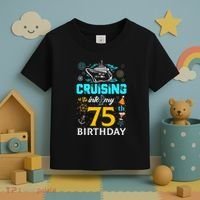 Cruising Into My 75 Year Old Birthday Squad 75th Cruise Bday Toddler T-Shirt thumb 3