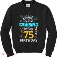 Cruising Into My 75 Year Old Birthday Squad 75th Cruise Bday Kids Sweatshirt thumb 0