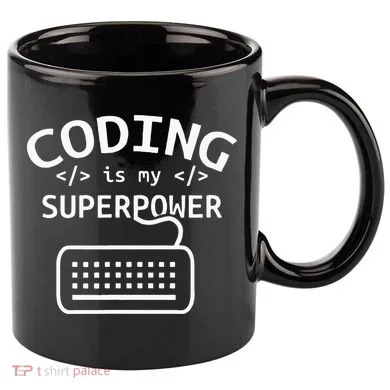 Coding Is My Superpower Coder Code Software Programmer 11oz C Handle Ceramic Mug