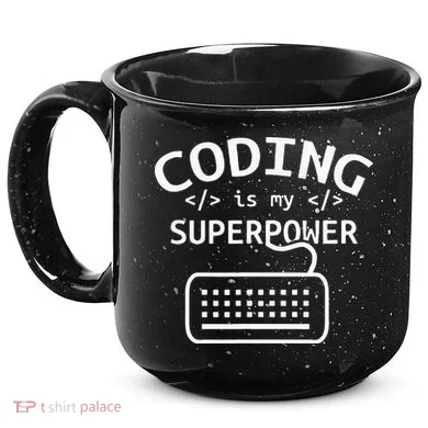 Coding Is My Superpower Coder Code Software Programmer 15oz Campfire Ceramic Mug