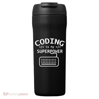 Coding Is My Superpower Coder Code Software Programmer 24oz Duet Stainless Steel Tumbler