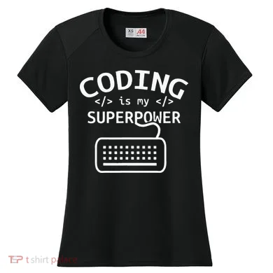 Coding Is My Superpower Coder Code Software Programmer Women's Cooling Performance Crew T-Shirt