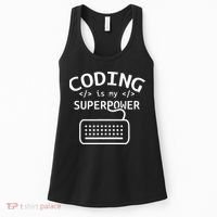 Coding Is My Superpower Coder Code Software Programmer Women's Tank Top thumb 0