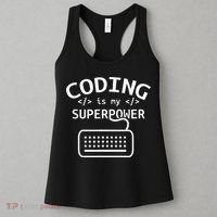 Coding Is My Superpower Coder Code Software Programmer Women's Tank Top thumb 3