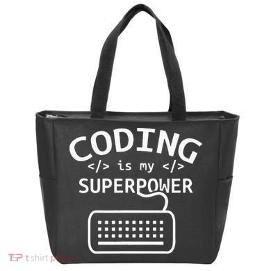 Coding Is My Superpower Coder Code Software Programmer Tote Bag