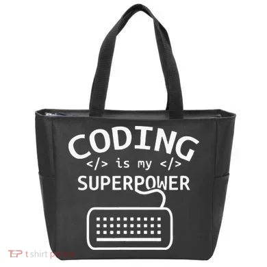 Coding Is My Superpower Coder Code Software Programmer Tote Bag