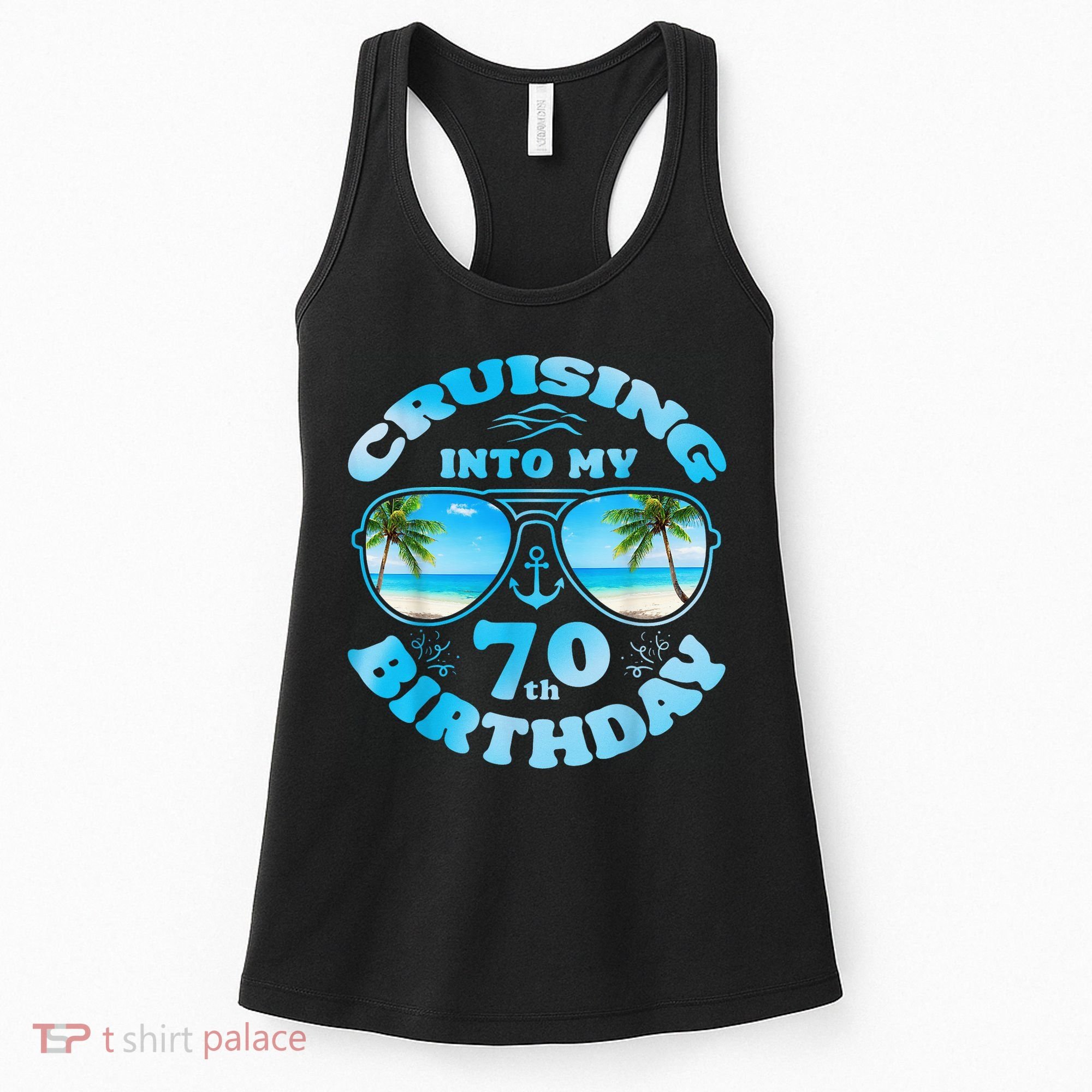 Cruising Into My 70th Birthday-Matching 70th Birthday Cruise Women's Tank Top