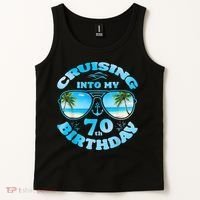Cruising Into My 70th Birthday-Matching 70th Birthday Cruise Tank Top thumb 2