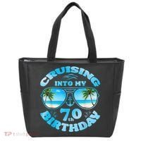 Cruising Into My 70th Birthday-Matching 70th Birthday Cruise Tote Bag thumb 0
