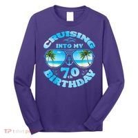 Cruising Into My 70th Birthday-Matching 70th Birthday Cruise Long Sleeve Shirt thumb 0