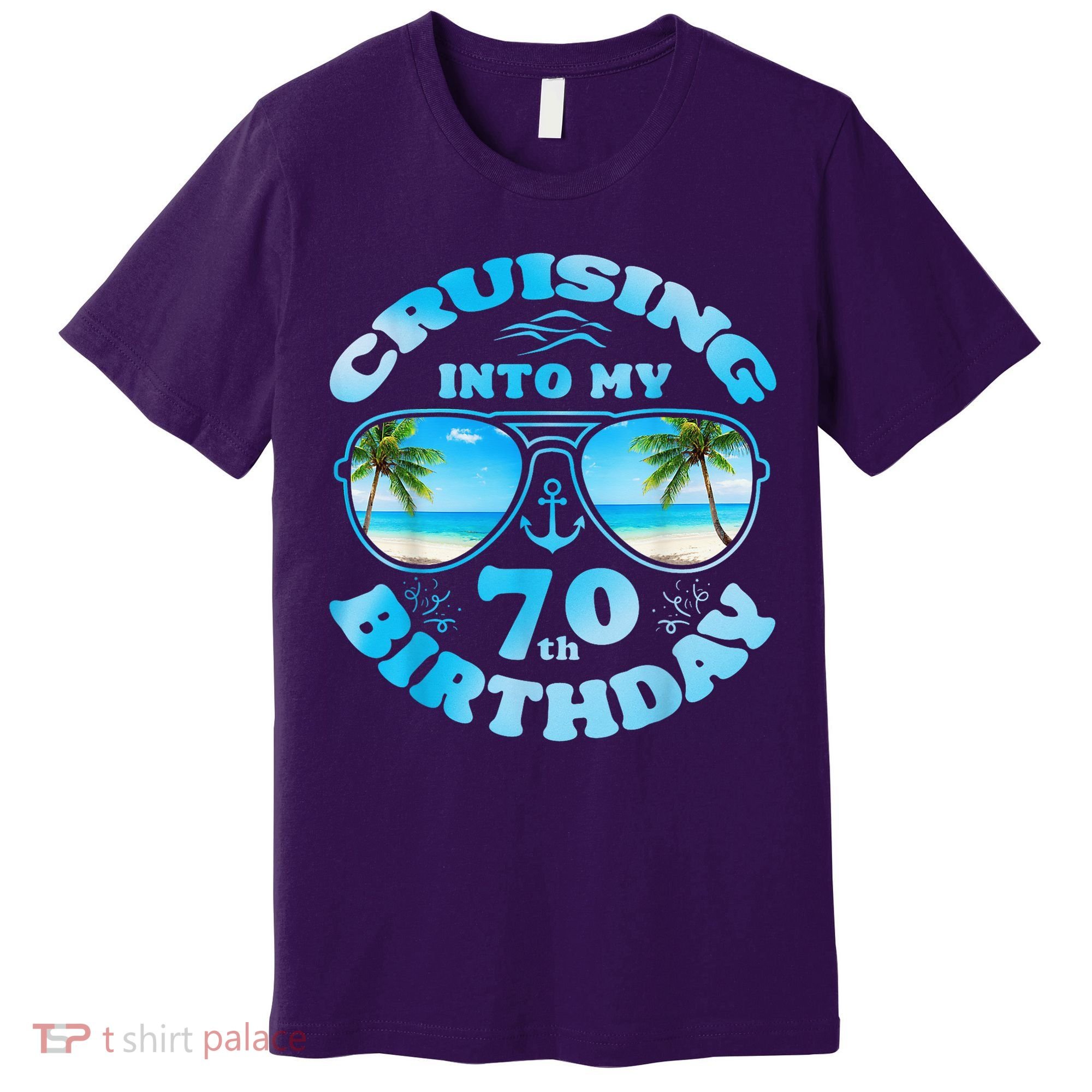 Cruising Into My 70th Birthday-Matching 70th Birthday Cruise Premium T-Shirt