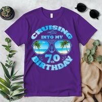 Cruising Into My 70th Birthday-Matching 70th Birthday Cruise Premium T-Shirt thumb 2