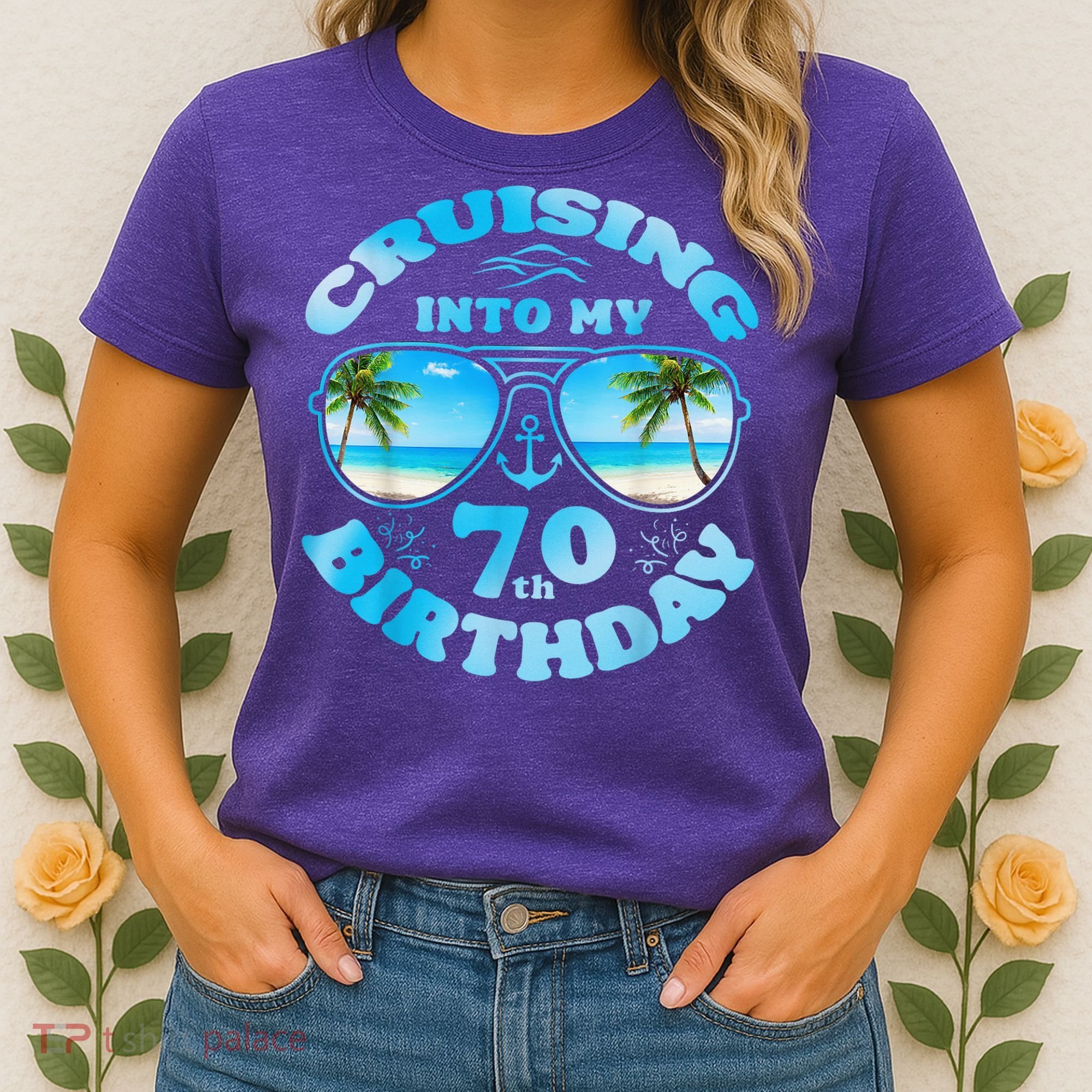 Cruising Into My 70th Birthday-Matching 70th Birthday Cruise Women's T-Shirt