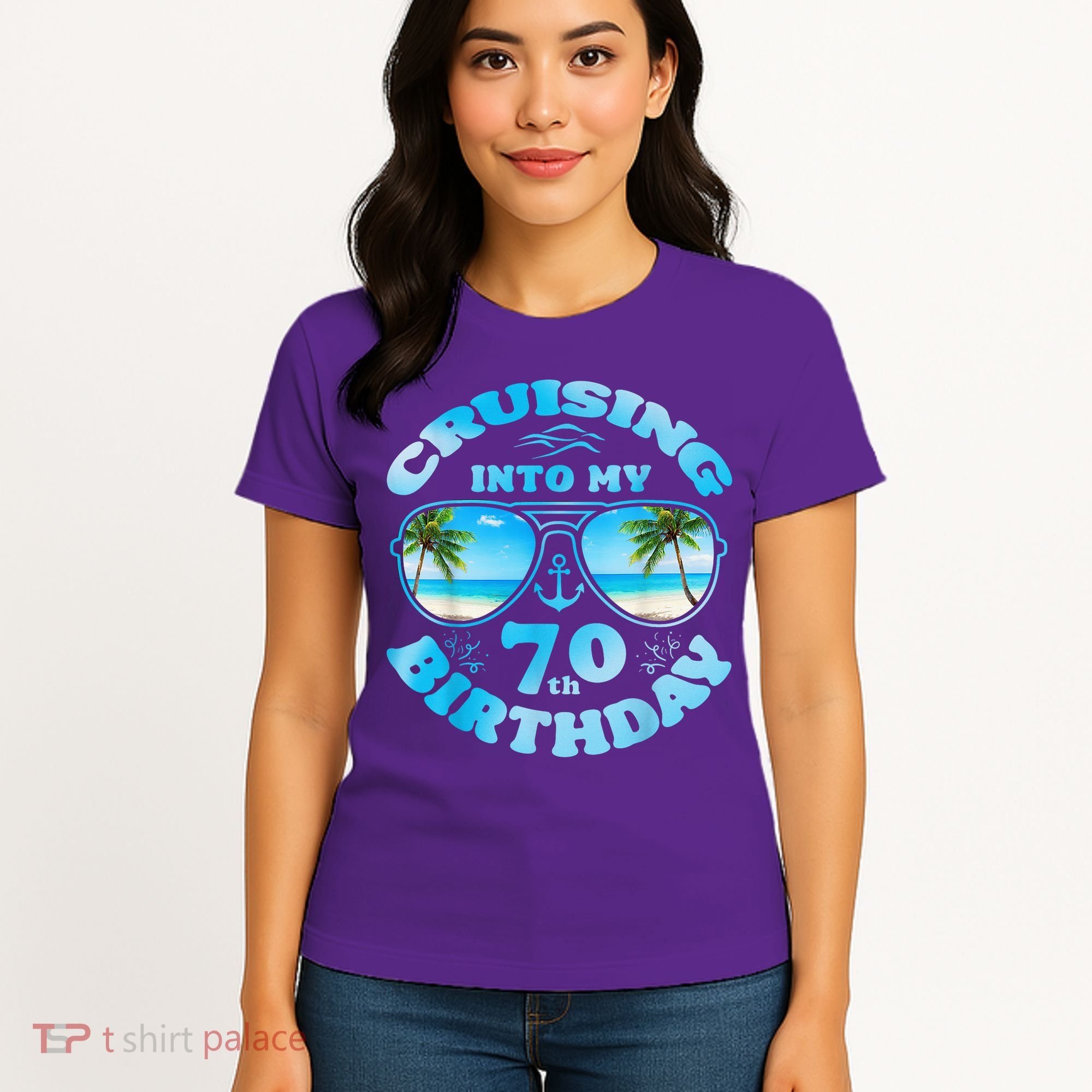 Cruising Into My 70th Birthday-Matching 70th Birthday Cruise Women's T-Shirt
