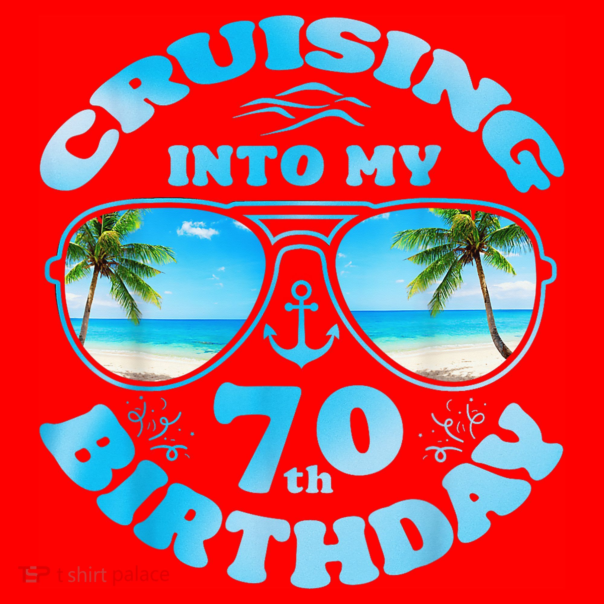 Cruising Into My 70th Birthday-Matching 70th Birthday Cruise Santa Hat