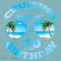 Cruising Into My 70th Birthday-Matching 70th Birthday Cruise Sueded Cloud Jersey T-Shirt thumb 2