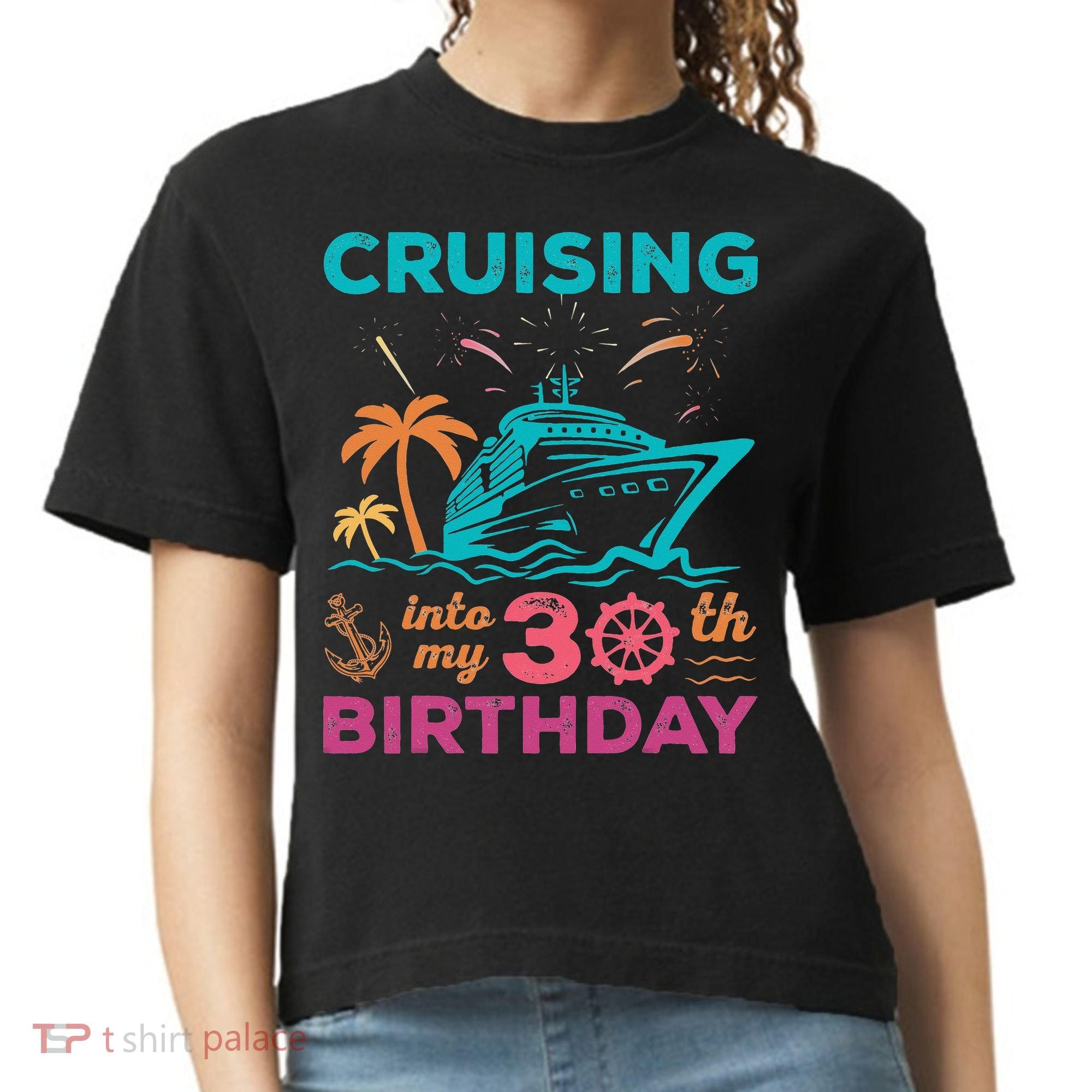 Cruising Into My 30th Birthday Party My Birthday Cruise Comfort Colors Boxy T-Shirt