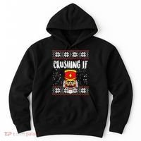 Crushing It Nutcracker Ugly Christmas Xmas Hoodie thumb 0