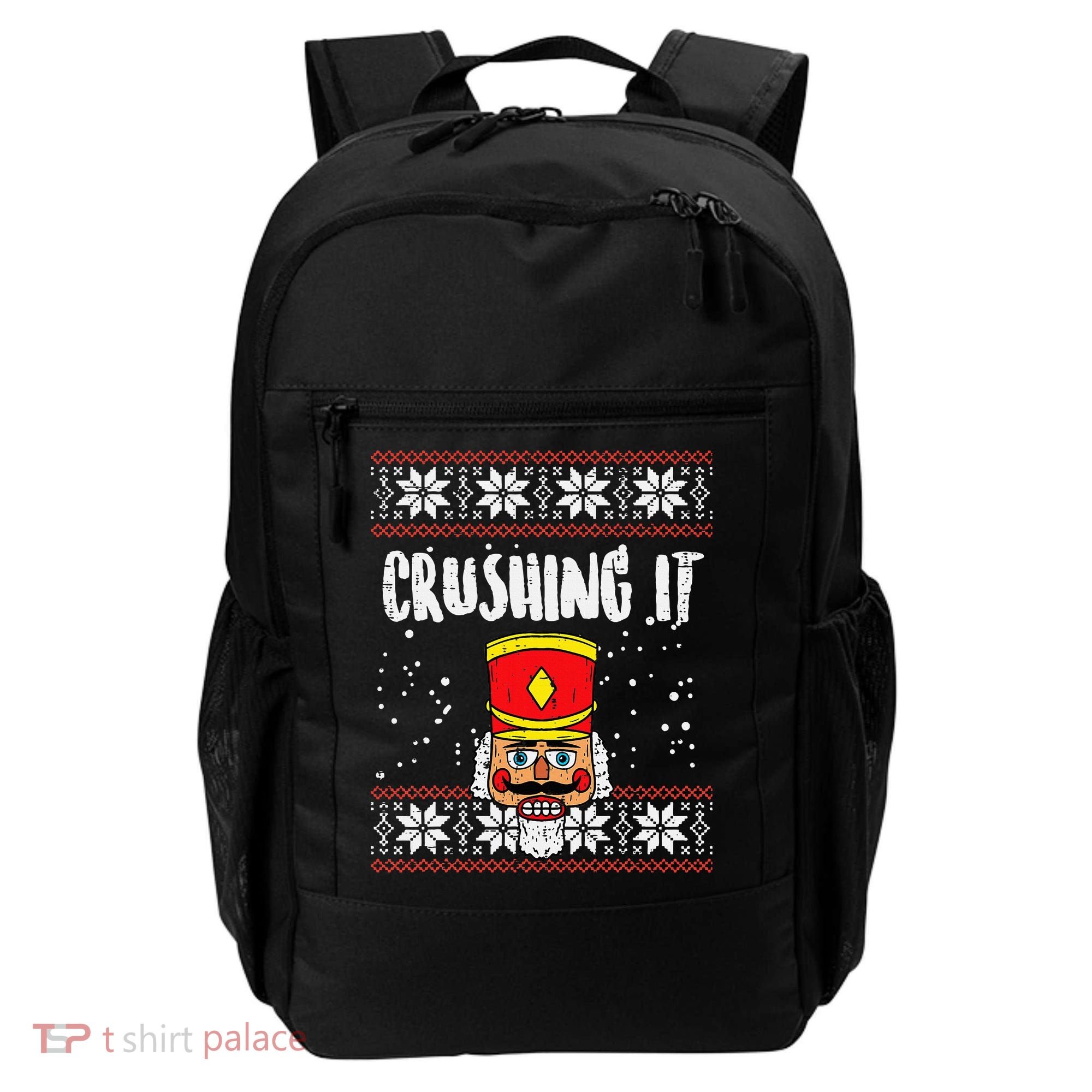 Crushing It Nutcracker Ugly Christmas Xmas Backpack