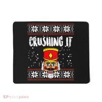Crushing It Nutcracker Ugly Christmas Xmas Mousepad thumb 0