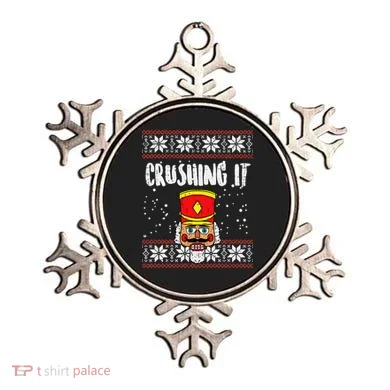 Crushing It Nutcracker Ugly Christmas Xmas Ornament