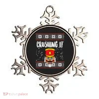 Crushing It Nutcracker Ugly Christmas Xmas Ornament thumb 0