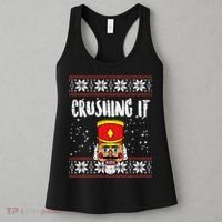 Crushing It Nutcracker Ugly Christmas Xmas Women's Tank Top thumb 3