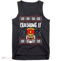 Crushing It Nutcracker Ugly Christmas Xmas Tank Top thumb 0