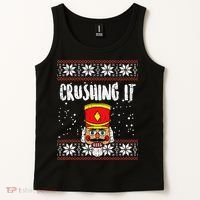 Crushing It Nutcracker Ugly Christmas Xmas Tank Top thumb 2