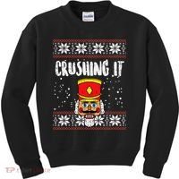 Crushing It Nutcracker Ugly Christmas Xmas Kids Sweatshirt thumb 0