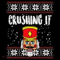 Crushing It Nutcracker Ugly Christmas Xmas Kids Sweatshirt thumb 2