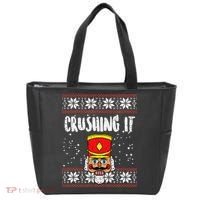 Crushing It Nutcracker Ugly Christmas Xmas Tote Bag thumb 0