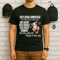Cow IM Not Clumsy The Floor Just Hates Me The Table T-Shirt thumb 6