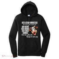 Cow IM Not Clumsy The Floor Just Hates Me The Table Women's Hoodie thumb 0