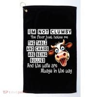 Cow IM Not Clumsy The Floor Just Hates Me The Table Golf Towel thumb 0