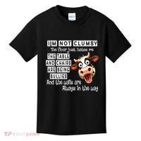 Cow IM Not Clumsy The Floor Just Hates Me The Table Kids T-Shirt thumb 0